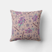 クリスマスホリーブーケ – ダスティーバラ クッション (裏面)