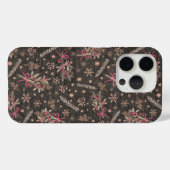 クリスマスホリーブーケ – ブラック Case-Mate iPhoneケース (裏面 (横))