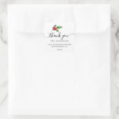 クリスマスホリーベリーありがとう差出人住所 スクエアシール (バッグ)