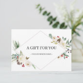 クリスマスホリーベリーとフローラギフト証明書 (スタンド正面)