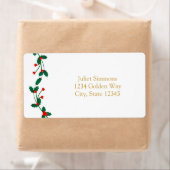 クリスマスホリーベリーエレガント住所 シール (インサイチュ)