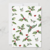 クリスマスホリーベリークッキー交換パーティー 招待状 (裏面)