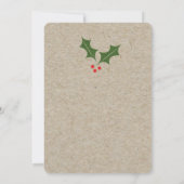 クリスマスホリーベリークラフトホリデー招待状 招待状 (裏面)