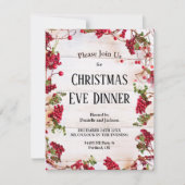 クリスマスホリーベリークリスマスイブディナーパーティー 招待状 (正面)