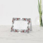 クリスマスホリーベリーグリーティ企業のング素朴 シーズンカード (裏面)