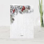 クリスマスホリーベリーグリーティ素朴ング企業の シーズンカード (裏面)