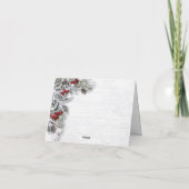 クリスマスホリーベリーグリーティ素朴ング企業の シーズンカード (裏面)