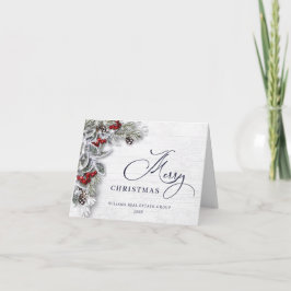 クリスマスホリーベリーグリーティ素朴ング企業の シーズンカード