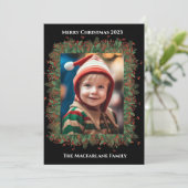 クリスマスホリーベリーフォトカード シーズンカード (スタンド正面)