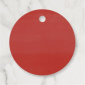 クリスマスホリーベリーフローラの緑の贈り物ラベル フェイバータグ (裏面)