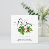 クリスマスホリーベリーブランチ企業のグリーティングホ シーズンカード (スタンド正面)