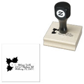 クリスマスホリーベリーホリデイ差出人住所 ラバースタンプ (押印)