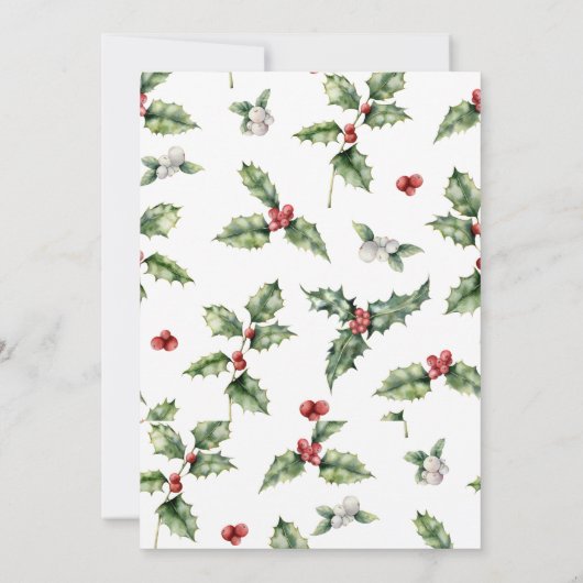 クリスマスホリーベリーホリデーオープンハウス 招待状 (裏面)