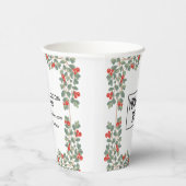 クリスマスホリーベリーホリデービジネスロゴ 紙コップ (右)