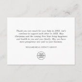 クリスマスホリーベリーホ素朴リ企業のデイ サンキューカード (裏面)