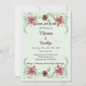 クリスマスホリーベリー植物性常緑樹 招待状 (正面)