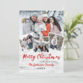 クリスマスホリーベリー樺の木バーク4 PHOTO Greeting シーズンカード (スタンド正面)