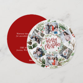 クリスマスホリーベリー樺の木バーク6 PHOTO Greeting シーズンカード