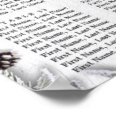 クリスマスホリーベリー16テーブルのシーティングチャート ポスター (角)