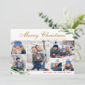 クリスマスホリーベリー6 PHOTOコラージグリーティング シーズンカード (スタンド正面)