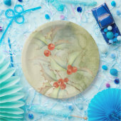 クリスマスホリーベリー ペーパープレート (パーティー)