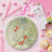 クリスマスホリーベリー ペーパープレート (パーティー)