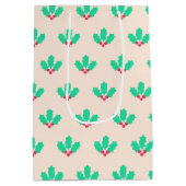 クリスマスホリーベリー ミディアムペーパーバッグ (裏面)