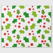 クリスマスホリーベリー ラッピングペーパー (フラット)