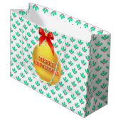 クリスマスホリーベリー ラージペーパーバッグ (正面アングル)