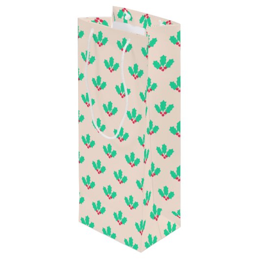 クリスマスホリーベリー ワインギフトバッグ (裏面アングル)