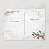 クリスマスホリーベリー&樺の木バーク引っ越しました 案内ポストカード (裏面)