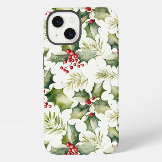 クリスマスホリーベリー iPhoneケース (裏面)