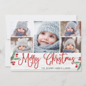 クリスマスホリーベ素朴リー5 PHOTO Greeting シーズンカード (正面)