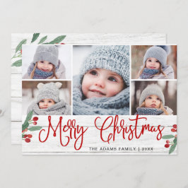 クリスマスホリーベ素朴リー5 PHOTO Greeting シーズンカード