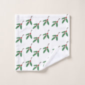 クリスマスホリーホリデーデコールギフトバスタオルセット バスタオルセット (ウォッシュタオル)