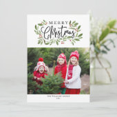 クリスマスホリーホリデーフォトカード シーズンカード (スタンド正面)