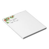 クリスマスホリーメモ帳 ノートパッド (アングル)