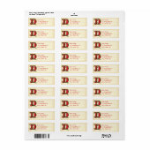 クリスマスホリーモノグラムD ラベル (フルシート)