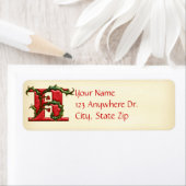 クリスマスホリーモノグラムH ラベル (インサイチュ)