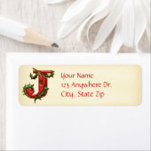 クリスマスホリーモノグラムJ ラベル (インサイチュ)