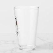 クリスマスホリーモノグラムPパーソナライズされたビール タンブラーグラス (左)