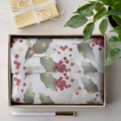 クリスマスホリーライトガーランドティッシュペーパー 薄葉紙 (ギフト)