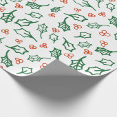 クリスマスホリーラッピング紙 ラッピングペーパー (角)