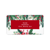 クリスマスホリーラベル ラベル (正面)