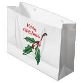 クリスマスホリーラージ抱き枕 ラージペーパーバッグ (正面アングル)
