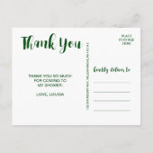 クリスマスホリーリースありがとう ポストカード (裏面)