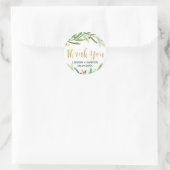 クリスマスホリーリースありがとう ラウンドシール (バッグ)