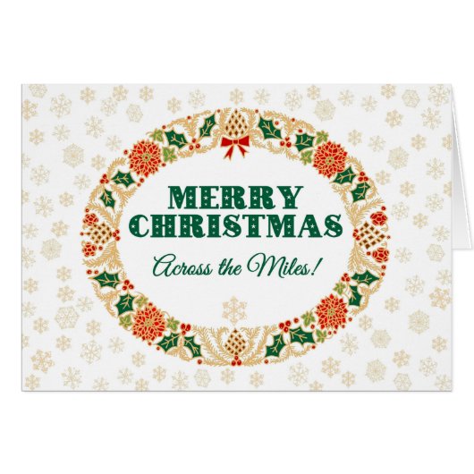 クリスマスホリーリースザマイルズスノーフレーク (正面横)