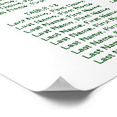 クリスマスホリーリースシーティングチャート ポスター (角)