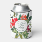 クリスマスホリーリースフローラグリーン 缶クーラー (缶正面)